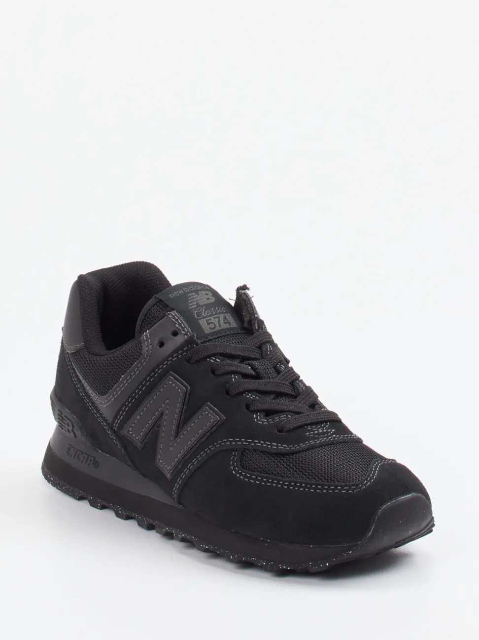 New Balance – Retro-Sneaker aus Veloursleder und Mesh schwarz