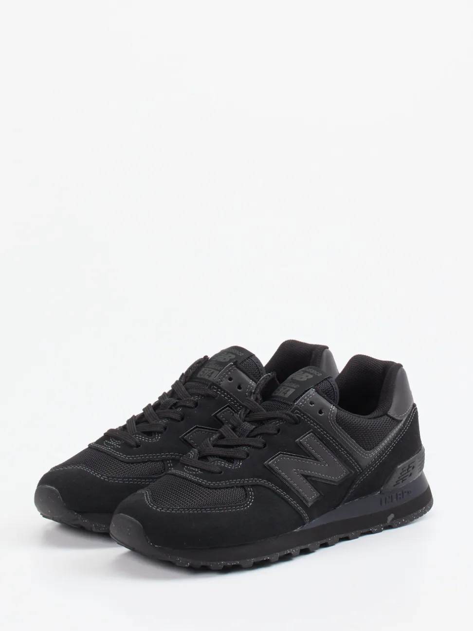 New Balance – Retro-Sneaker aus Veloursleder und Mesh schwarz