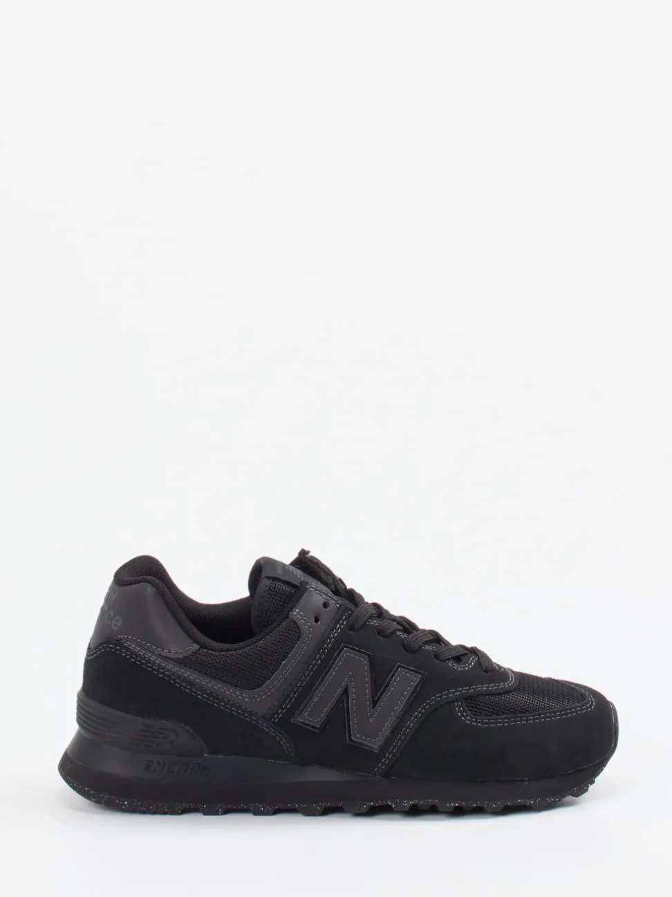 New Balance – Retro-Sneaker aus Veloursleder und Mesh schwarz