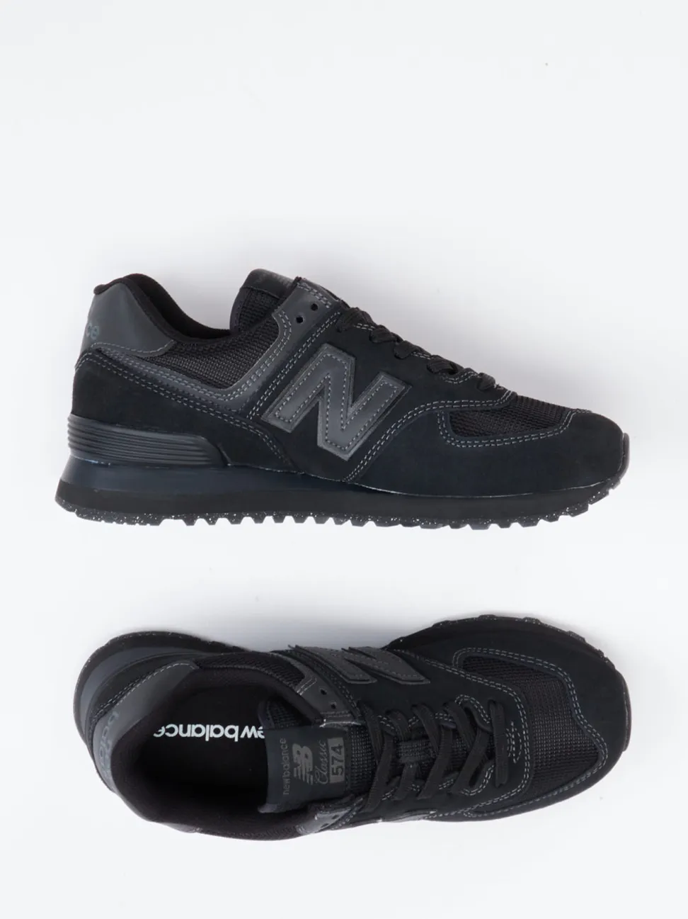 New Balance – Retro-Sneaker aus Veloursleder und Mesh schwarz