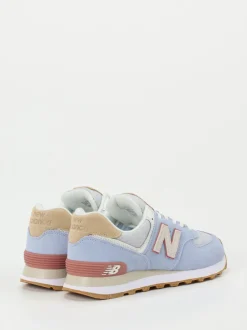 New Balance – Retro-Sneaker aus Veloursleder hellblau