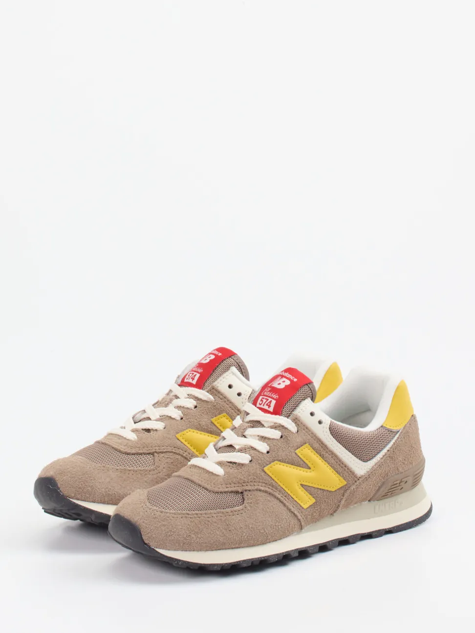 New Balance – Retro-Sneaker aus Veloursleder-Mesh sandbraun