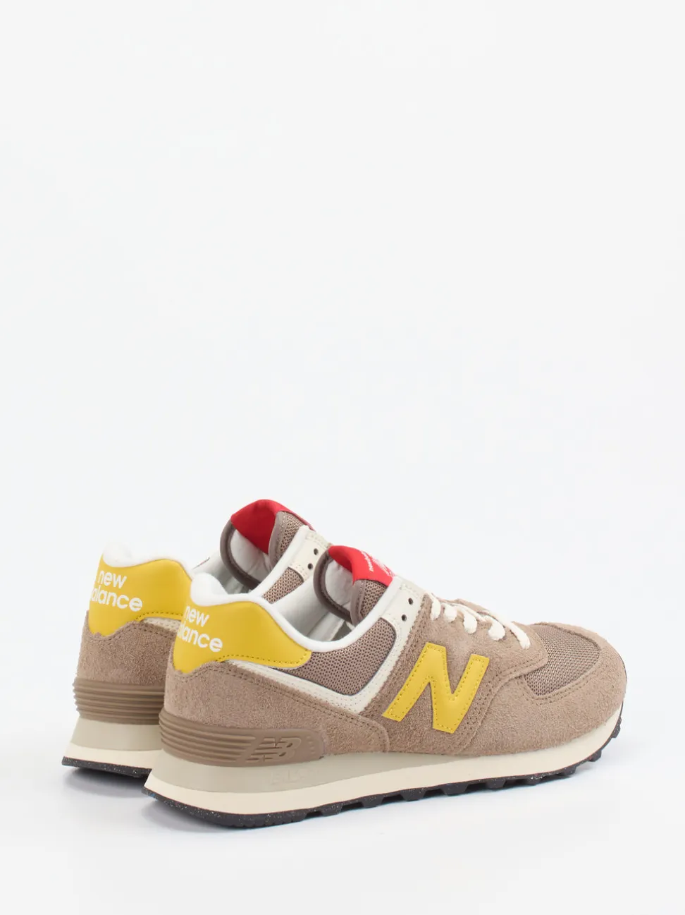New Balance – Retro-Sneaker aus Veloursleder-Mesh sandbraun