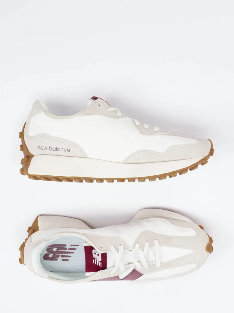 New Balance – Retro-Sneaker aus Textil in Offwhite