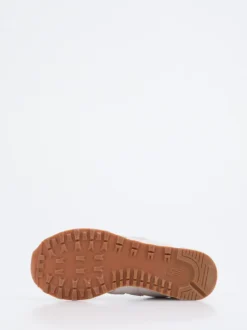 New Balance – Retro-Sneaker aus Textil und Veloursleder beige