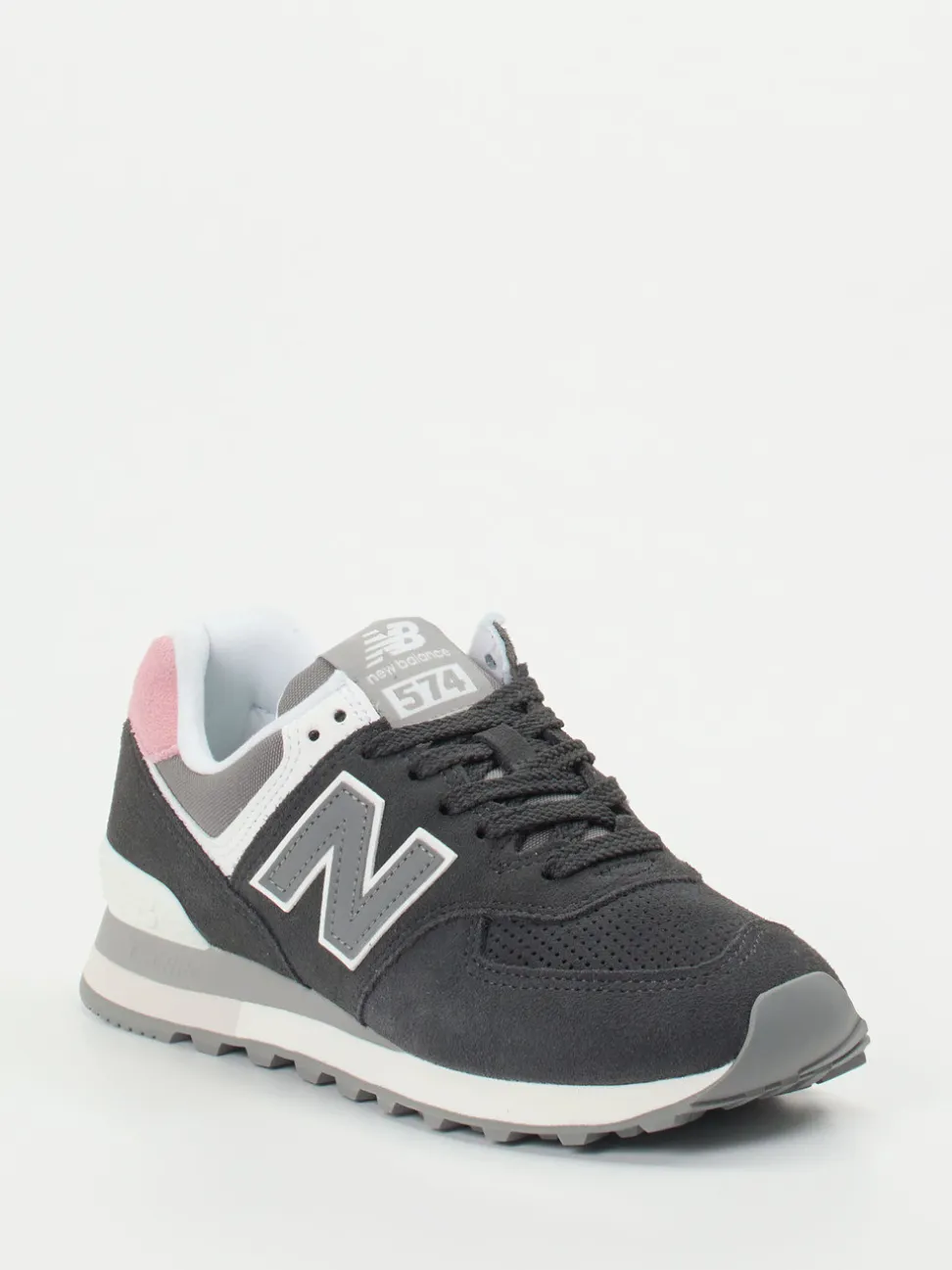 New Balance – Retro-Sneaker aus Veloursleder anthrazit