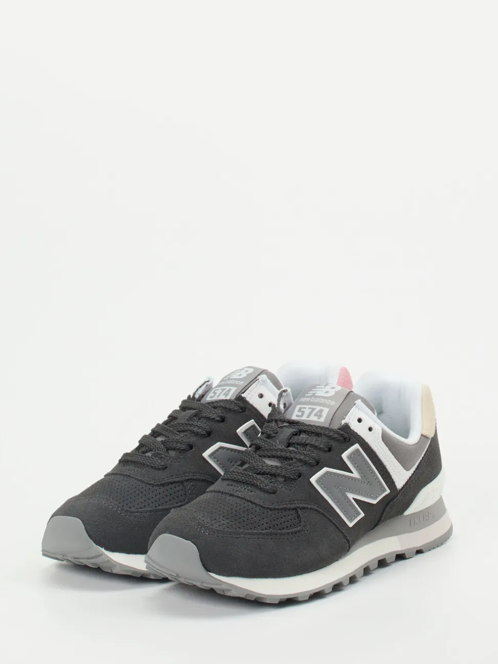 New Balance – Retro-Sneaker aus Veloursleder anthrazit