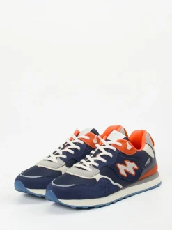 New Balance – Sneaker aus Veloursleder und Textil Marineblau
