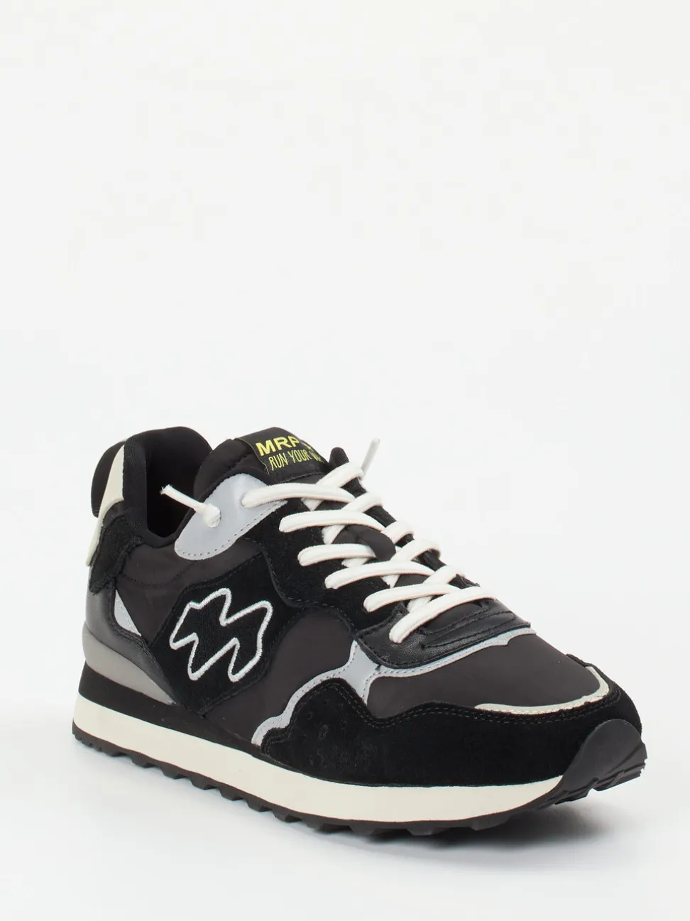 New Balance – Sneaker aus Veloursleder und Nylon schwarz
