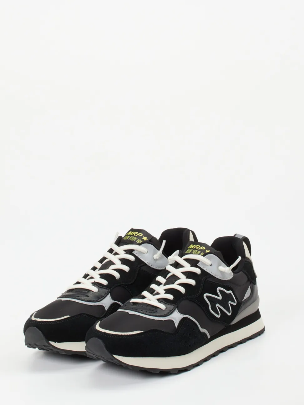 New Balance – Sneaker aus Veloursleder und Nylon schwarz
