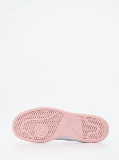 New Balance – Sneaker aus Kalbleder Weiß Rosa