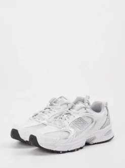 New Balance – Sneaker aus Textil in Weiß-Silber