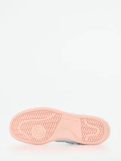 New Balance – Sneaker aus Leder in Weiß Pfirsichrosa