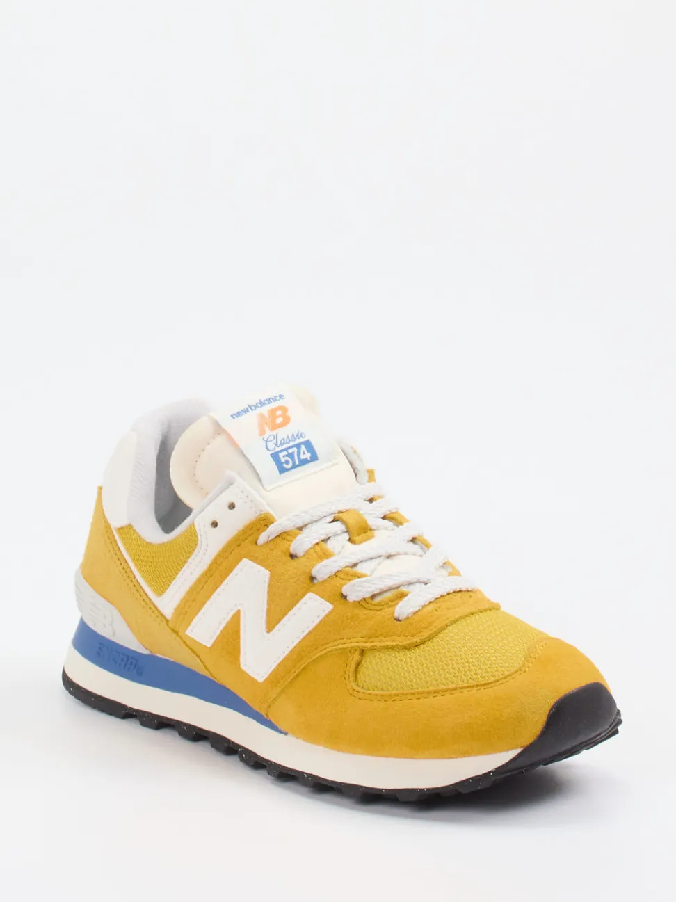 New Balance – Sneaker aus Veloursleder Senfgelb