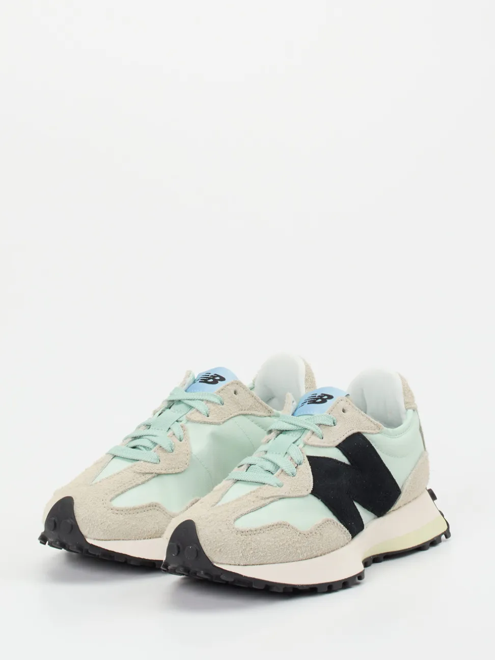 New Balance – Sneaker aus Textil und Veloursleder mint