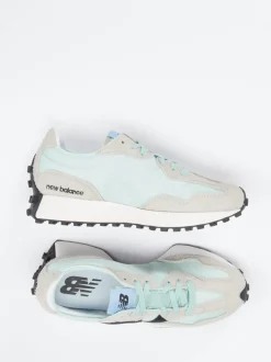 New Balance – Sneaker aus Textil und Veloursleder mint