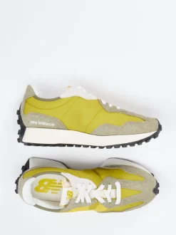 New Balance – Sneaker aus Textil und Veloursleder Senfgelb