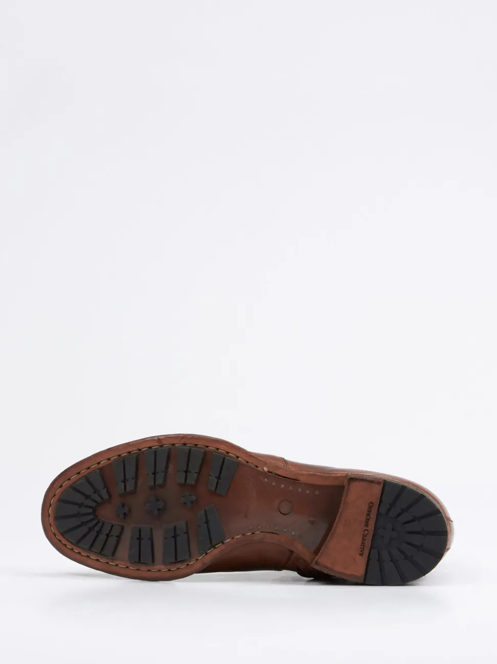 Officine Creative – Ankle Boots aus Kalbleder Mittelbraun
