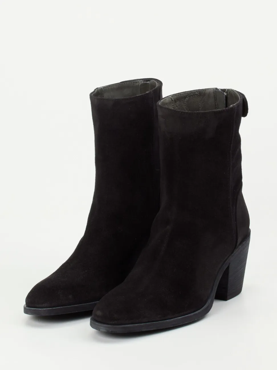 Officine Creative – Ankle Boots aus Veloursleder Schwarz