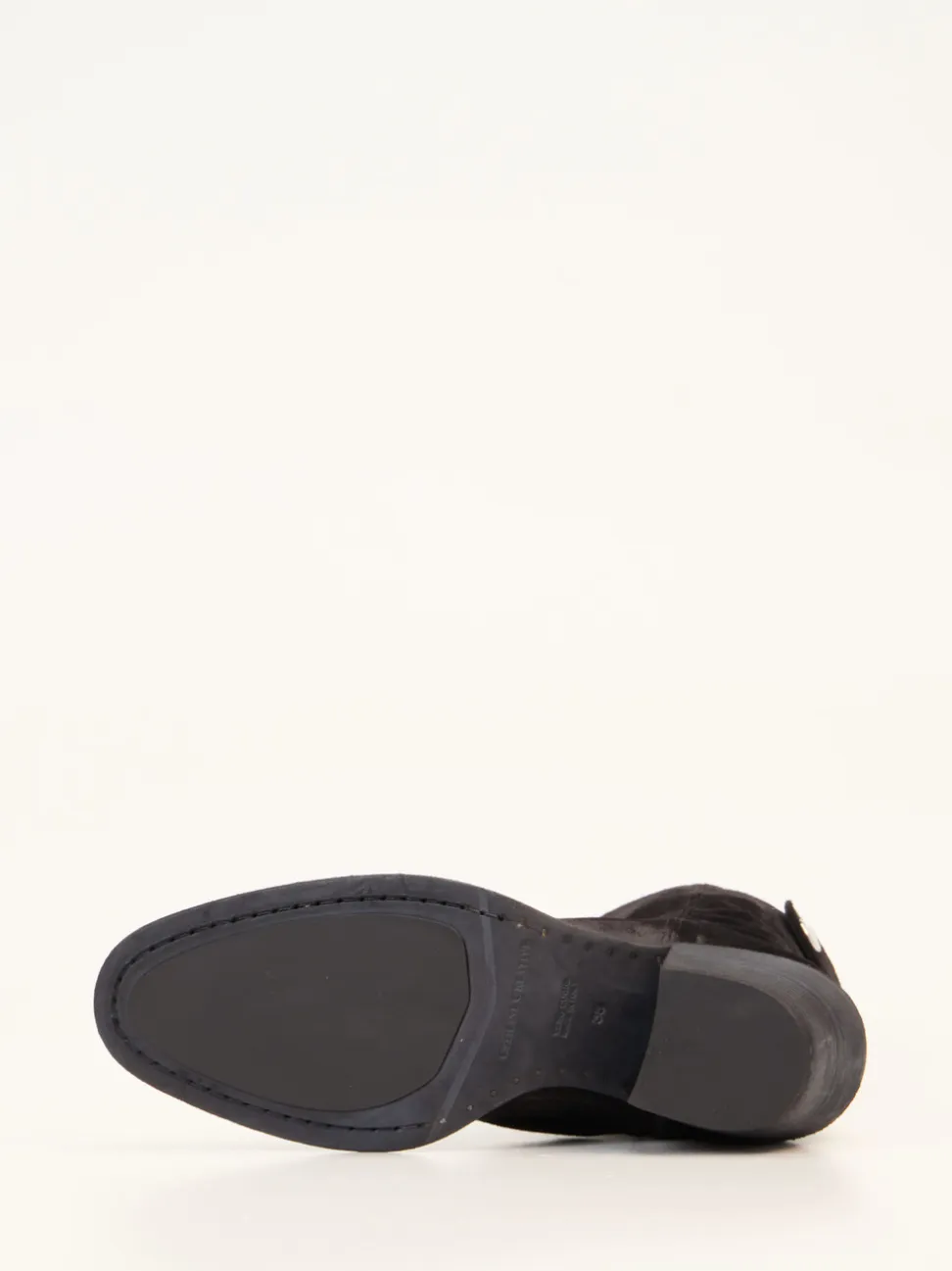 Officine Creative – Ankle Boots aus Veloursleder Schwarz