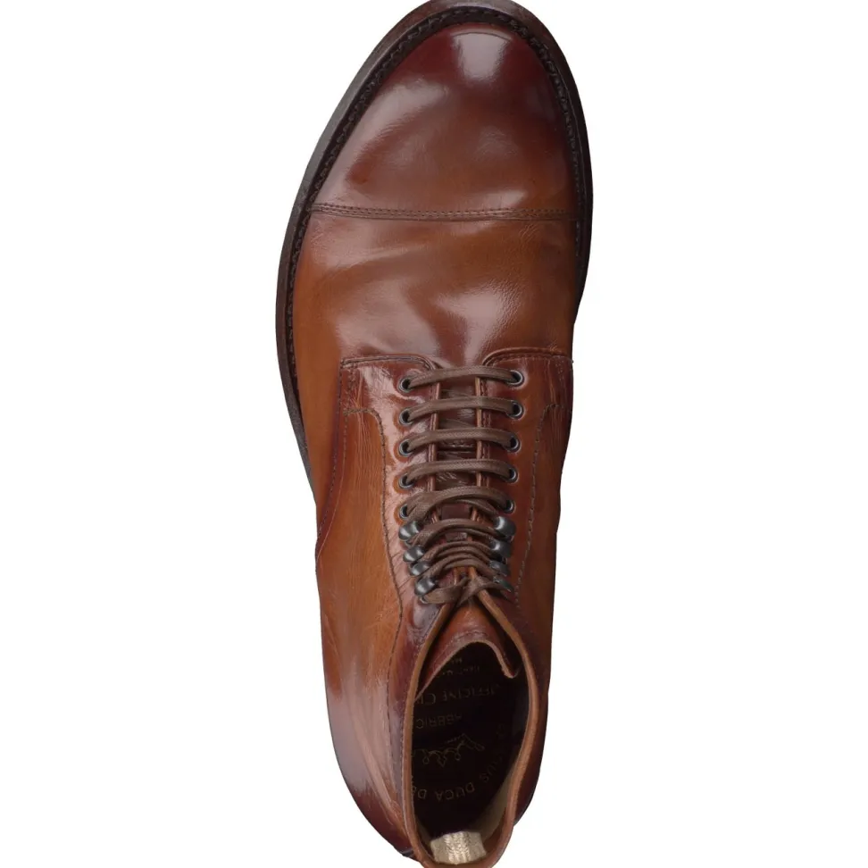Officine Creative – Captoe-Boots aus Büffelleder braun
