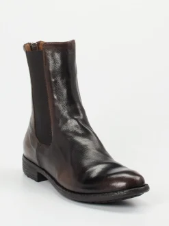Officine Creative – Chelsea Boots aus Büffelleder braun