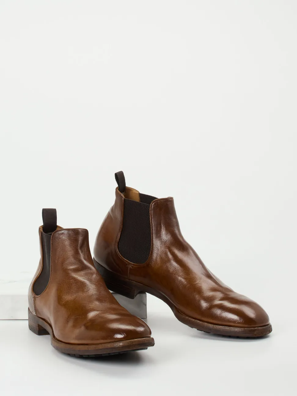 Officine Creative – Chelsea Boots aus Büffelleder Braun