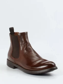 Officine Creative – Chelsea Boots aus Büffelleder braun