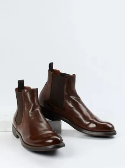 Officine Creative – Chelsea Boots aus Büffelleder braun