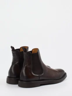 Officine Creative – Chelsea Boots aus Kalbleder dunkelbraun
