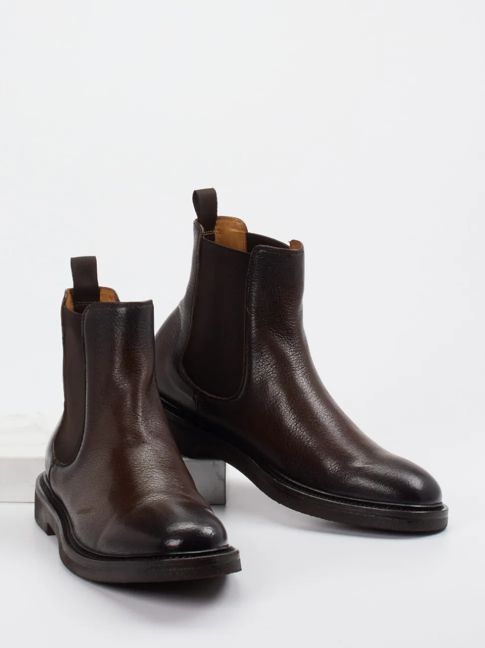 Officine Creative – Chelsea Boots aus Kalbleder dunkelbraun
