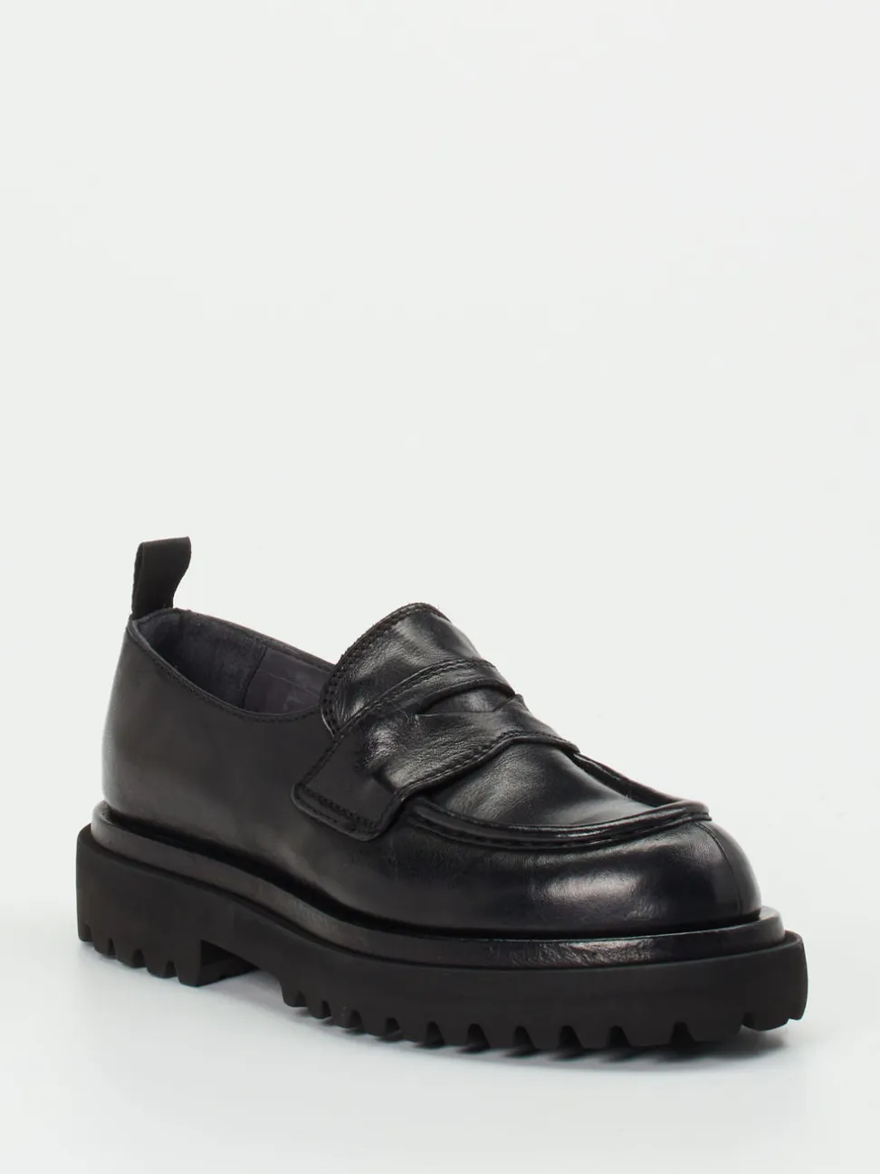 Officine Creative – Chunky-Loafer aus Büffelleder Schwarz