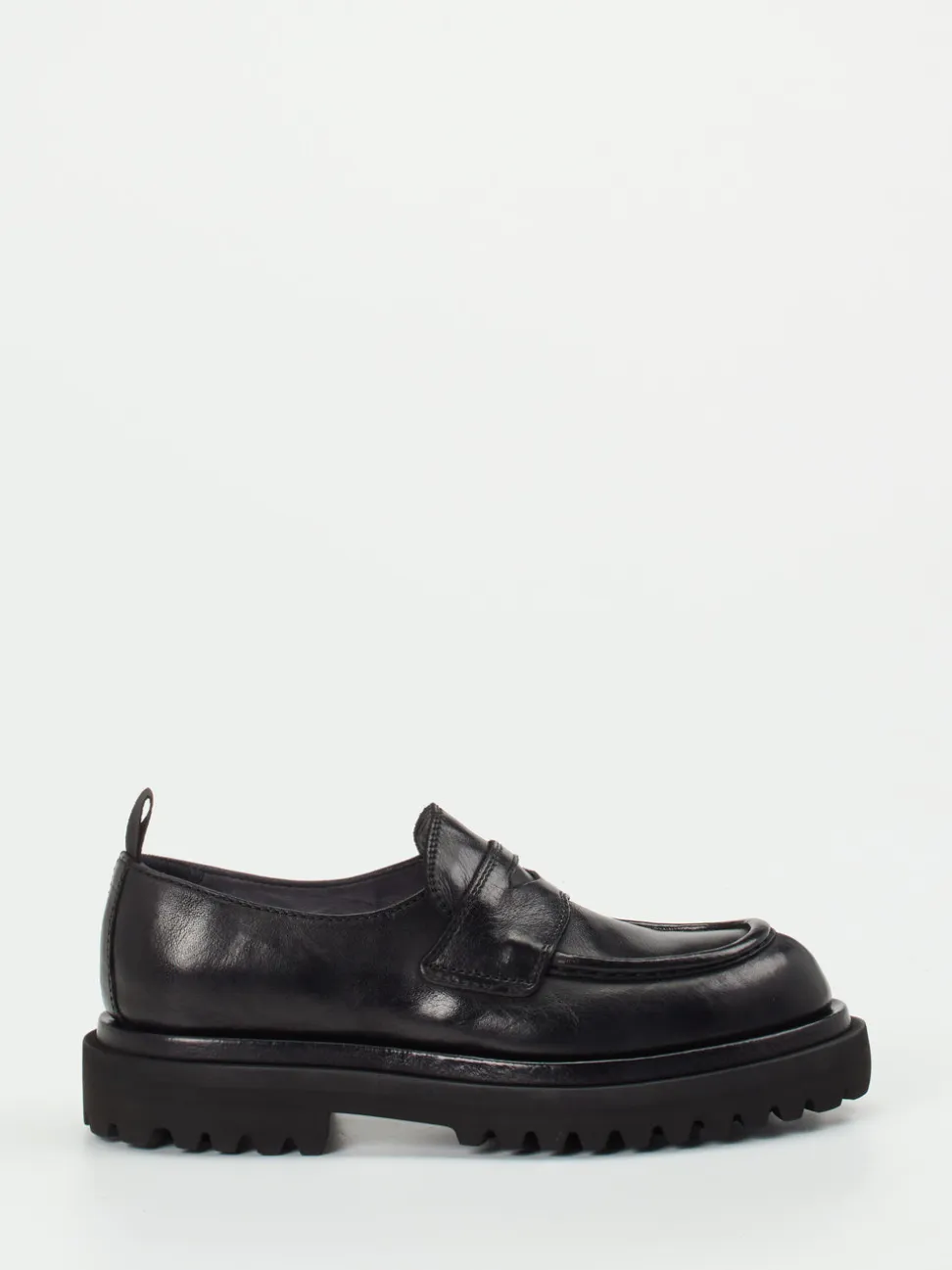 Officine Creative – Chunky-Loafer aus Büffelleder Schwarz