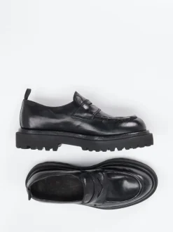 Officine Creative – Chunky-Loafer aus Büffelleder Schwarz