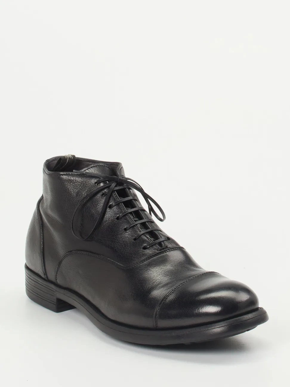 Officine Creative – Derby-Boots aus Büffelleder Schwarz