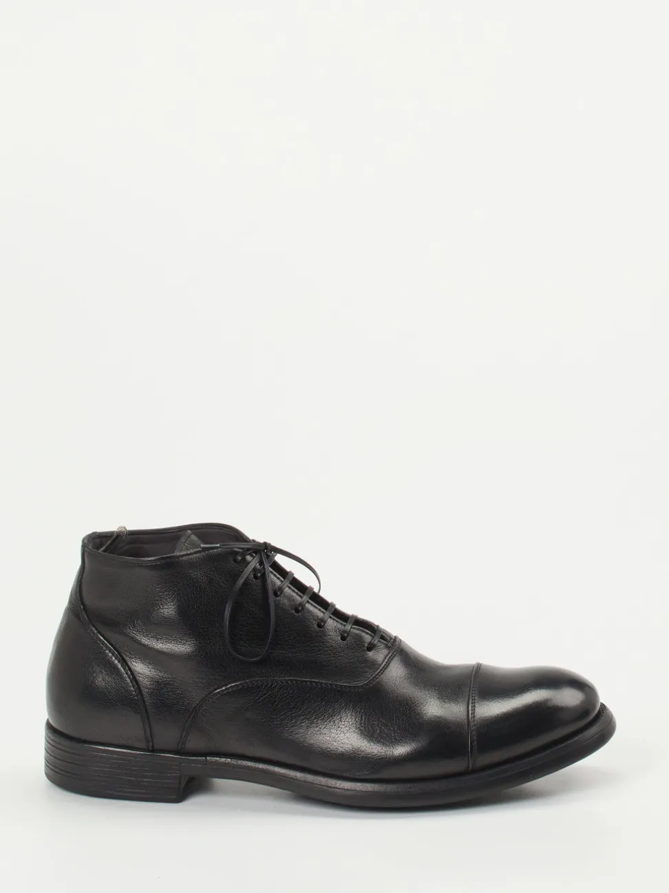 Officine Creative – Derby-Boots aus Büffelleder Schwarz