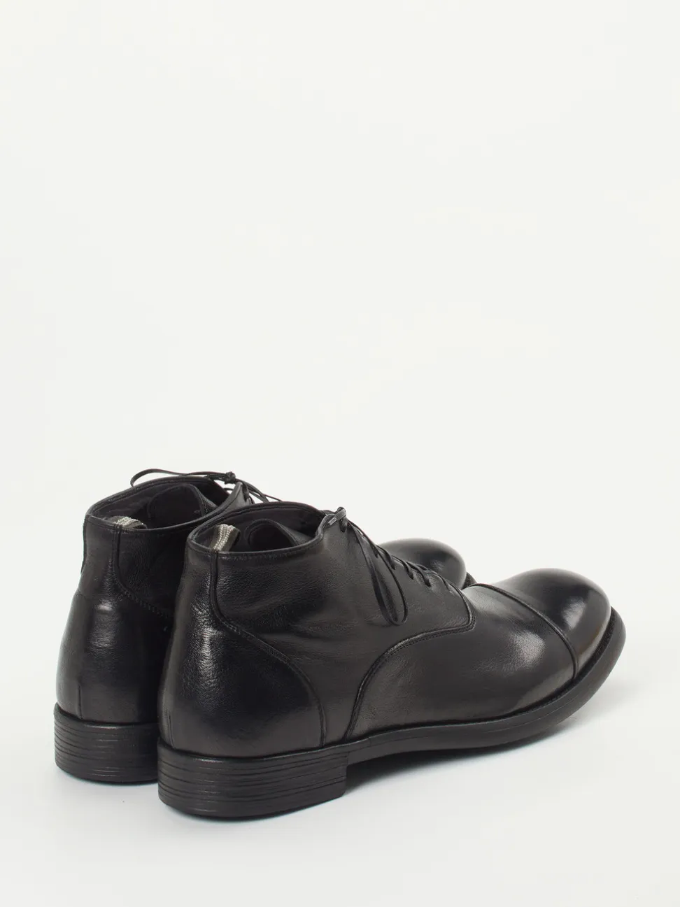 Officine Creative – Derby-Boots aus Büffelleder Schwarz