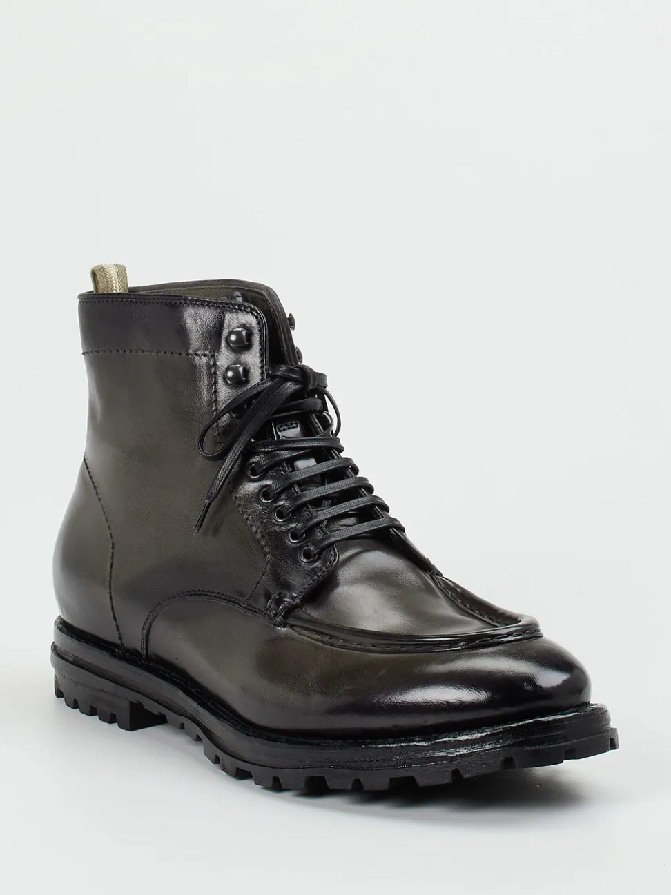 Officine Creative – Derby-Boots aus Cordovanleder grau
