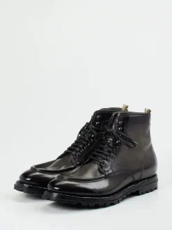Officine Creative – Derby-Boots aus Cordovanleder grau