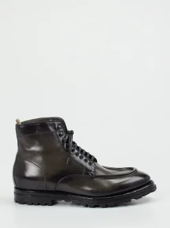 Officine Creative – Derby-Boots aus Cordovanleder grau