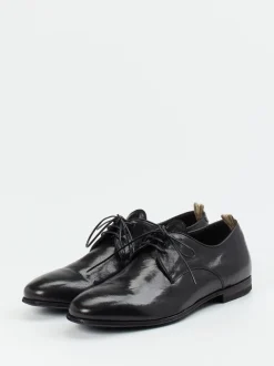Officine Creative – Derby-Schnürschuh aus Känguruleder schwarz