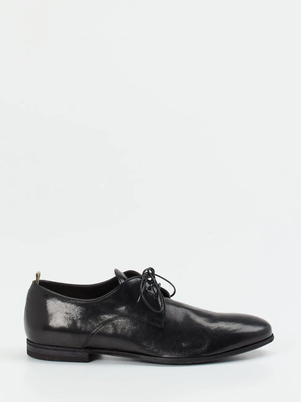 Officine Creative – Derby-Schnürschuh aus Känguruleder schwarz