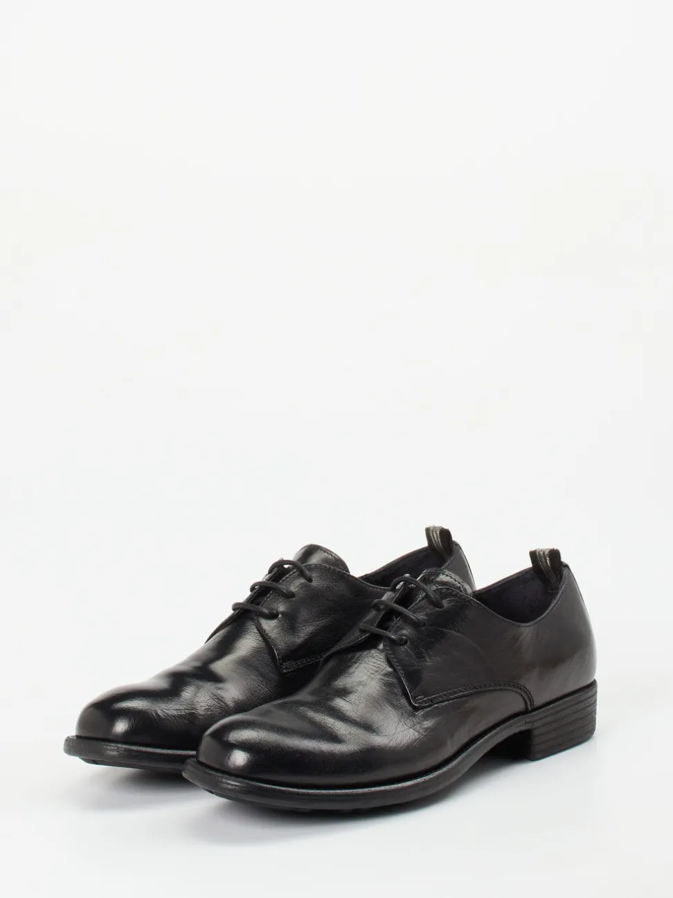 Officine Creative – Derby-Schuhe aus Büffelleder schwarz