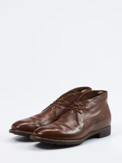 Officine Creative – Desert Boots aus Büffelleder braun