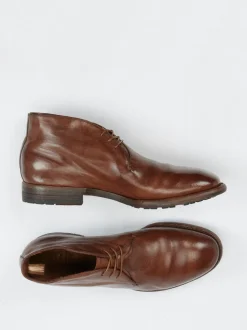 Officine Creative – Desert Boots aus Büffelleder braun