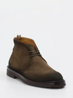 Officine Creative – Desert Boots aus Veloursleder oliv
