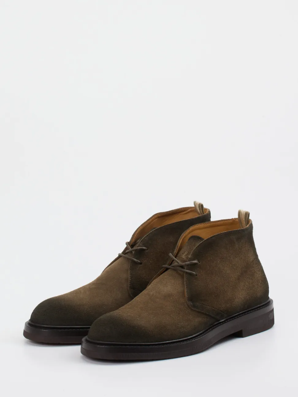 Officine Creative – Desert Boots aus Veloursleder oliv