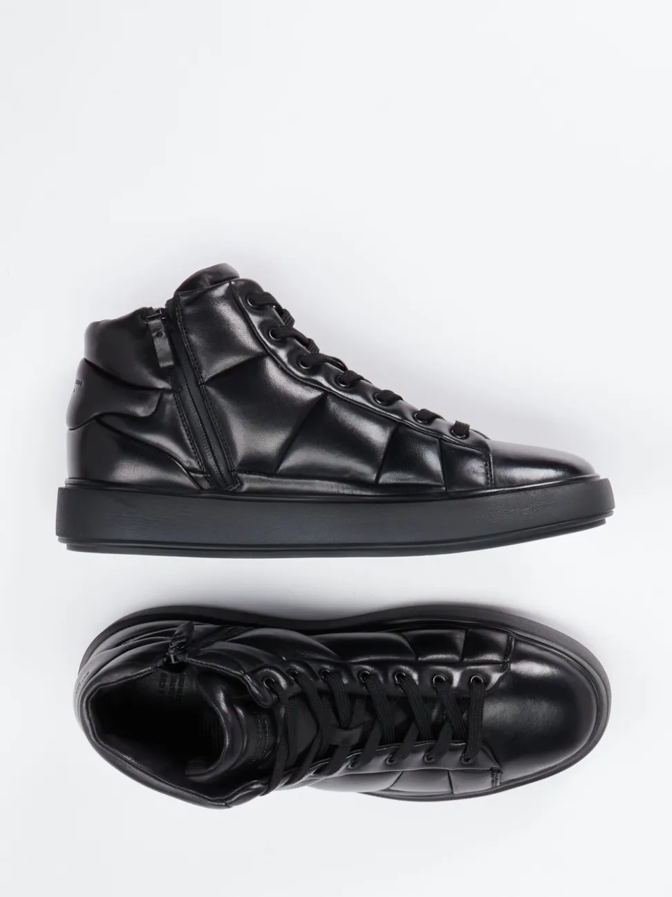 Officine Creative – High-Top Sneaker aus Lammleder schwarz