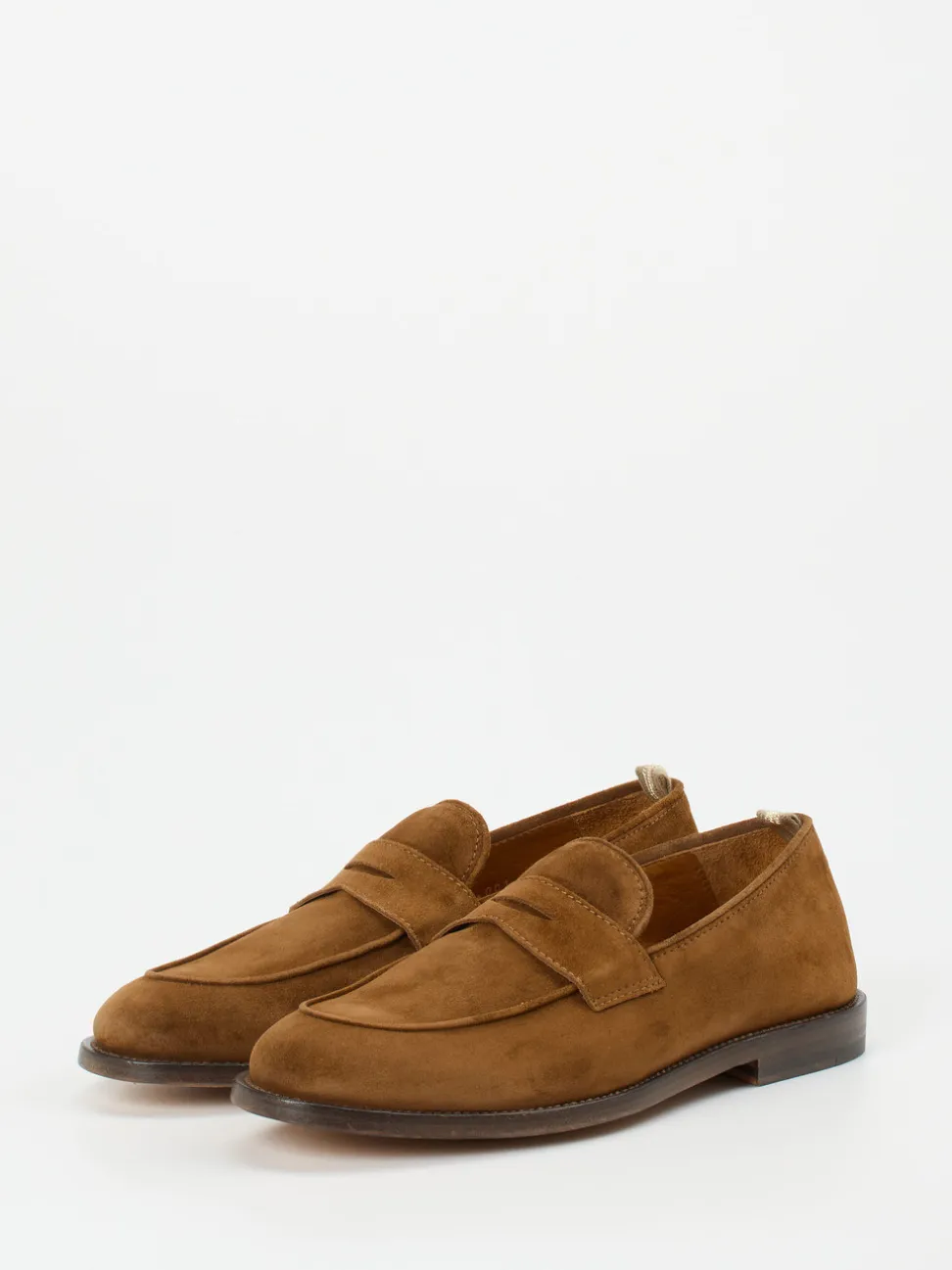 Officine Creative – Loafer aus Veloursleder Cognac