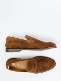 Officine Creative – Loafer aus Veloursleder Cognac